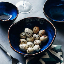 Load image into Gallery viewer, 4 Pcs Handmade Blue Dinner Bowl Set (18cm) - Decor Home