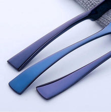Load image into Gallery viewer, Blue Stainless Steel Cutlery 16 Piece Set - Decor Home