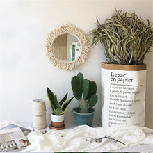 Load image into Gallery viewer, Round Makeup Mirror With Macrame - Decor Home