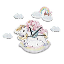 Load image into Gallery viewer, Unicorn and Princess Kids Room Wall Clock - Decor Home