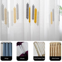 Load image into Gallery viewer, Minimalist Embroidered Sheer Curtains - Decor Home