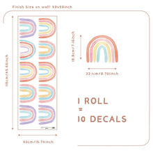 Load image into Gallery viewer, Watercolour Rainbow Wall Stickers 10 Pcs Set - Decor Home