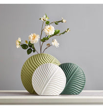 Load image into Gallery viewer, Ceramic Leaf Flower Vases - Decor Home