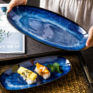 Handmade Large Serving Plate Fish Plate (28.3cm)
