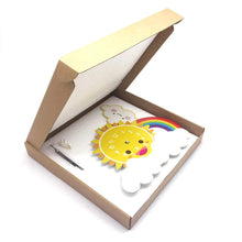 Load image into Gallery viewer, Eco-friendly Sun Rainbow Nursery Wall Clock - Decor Home