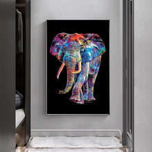 Load image into Gallery viewer, Vivid Abstract Elephant Canvas Print Wall Art - Decor Home