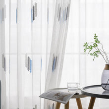 Load image into Gallery viewer, Minimalist Embroidered Sheer Curtains - Decor Home