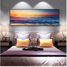 Load image into Gallery viewer, Sunset By The Sea Wall Art Canvas Prints - Decor Home