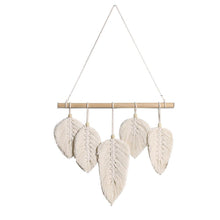 Load image into Gallery viewer, Handwoven Leaf Feather Macrame Wall Hanging - Decor Home