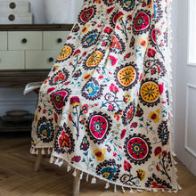 Load image into Gallery viewer, Linen Curtains In Boho Flowers - Decor Home