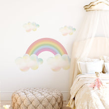 Load image into Gallery viewer, Rainbow Cloud Peel and Stick Art Wall Decals
