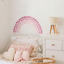 Load image into Gallery viewer, Pink Watercolour Polka Dots Rainbow Wall Stickers - Decor Home