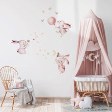 Load image into Gallery viewer, Fun Loving Bunnies Removable Nursery Wall Stickers - Decor Home