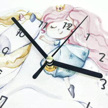 Load image into Gallery viewer, Unicorn and Princess Kids Room Wall Clock - Decor Home