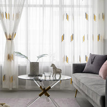 Load image into Gallery viewer, Minimalist Embroidered Sheer Curtains - Decor Home