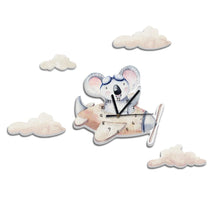 Load image into Gallery viewer, Koala Flying A Plan Nursery Wall Clock - Decor Home