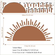 Load image into Gallery viewer, Boho Half Sun Removable Nursery Wall Sticker - Decor Home