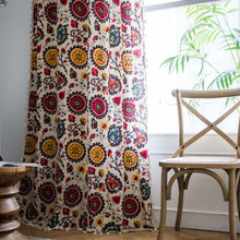 Load image into Gallery viewer, Linen Curtains In Boho Flowers - Decor Home