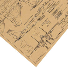 Load image into Gallery viewer, Fighter Jet Series Wall Art Kraft Paper Poster (50x35cm) - Decor Home