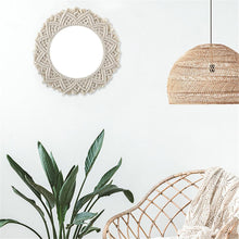 Load image into Gallery viewer, Round Makeup Mirror With Macrame - Decor Home