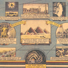 Load image into Gallery viewer, World Wonders Map Kraft Paper Wall Art Poster (68.5X51.5cm) - Decor Home