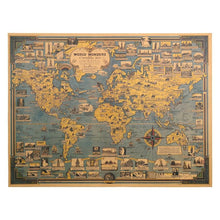 Load image into Gallery viewer, World Wonders Map Kraft Paper Wall Art Poster (68.5X51.5cm) - Decor Home