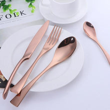 Load image into Gallery viewer, Rose Gold Stainless Steel 16 Piece Cutlery Set - Decor Home