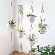 Load image into Gallery viewer, Handwoven Macrame Planters - 4 Pcs Set - Decor Home