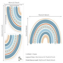 Load image into Gallery viewer, Blue Rainbow Elements Wall Decals for Kid's Wall Art - Decor Home