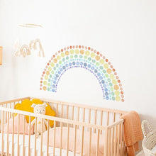 Load image into Gallery viewer, Watercolour Polka Dots Rainbow Wall Stickers - Decor Home