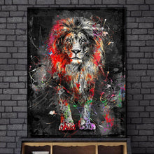 Load image into Gallery viewer, Abstract Lion Graffiti Art Canvas Print - Decor Home