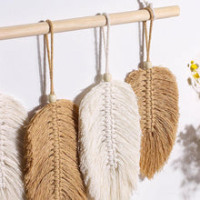 Load image into Gallery viewer, Handmade Boho Leaf Feather Macrame Wall Hanging - Decor Home