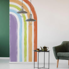 Load image into Gallery viewer, Watercolor Waterproof Pre-peeled Half Rainbow Mural - Decor Home