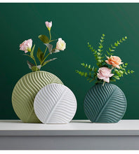 Load image into Gallery viewer, Ceramic Leaf Flower Vases - Decor Home