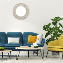 Load image into Gallery viewer, Round Makeup Mirror With Macrame - Decor Home
