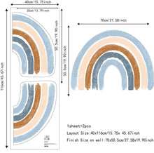 Load image into Gallery viewer, Blue Watercolour Rainbow Wall Stickers - Decor Home