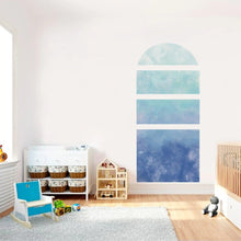 Load image into Gallery viewer, Gradient Blue Arch Wall Decals For Nursery - Decor Home