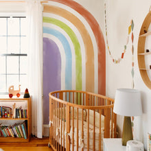 Load image into Gallery viewer, Watercolor Waterproof Pre-peeled Half Rainbow Mural - Decor Home