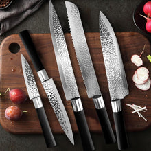 Load image into Gallery viewer, Silver High Carbon Stainless Steel Knife Set
