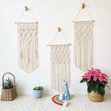Load image into Gallery viewer, 3 Pcs Set Handmade Macrame Wall hanging Tapestry - Decor Home