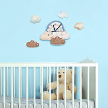 Load image into Gallery viewer, Rainbow In The Clouds Kids Room Wall Clock - Decor Home