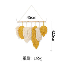 Load image into Gallery viewer, Handwoven Feather Wall Hanging Macrame - Decor Home