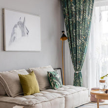 Load image into Gallery viewer, Vintage Style Green leaf Curtains - Decor Home