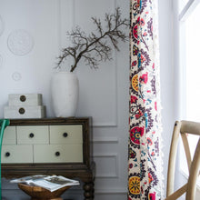 Load image into Gallery viewer, Linen Curtains In Boho Flowers - Decor Home