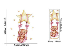Load image into Gallery viewer, Cute Bears and Bunnies Swinging On The Star and Moon Wall Decals - Decor Home
