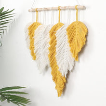 Load image into Gallery viewer, Handwoven Feather Wall Hanging Macrame - Decor Home