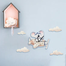 Load image into Gallery viewer, Koala Flying A Plan Nursery Wall Clock - Decor Home