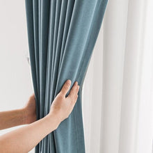Load image into Gallery viewer, Deluxe Blue Velvet Curtains - Decor Home