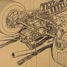 Load image into Gallery viewer, Vintage Car Design Illustration Wall Art Poster (50x35cm) - Decor Home