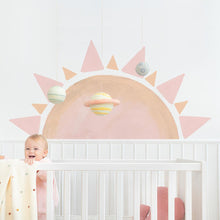 Load image into Gallery viewer, Pink Watercolour Half Sun Removable Wall Sticker - Decor Home